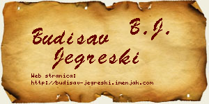 Budisav Jegreški vizit kartica